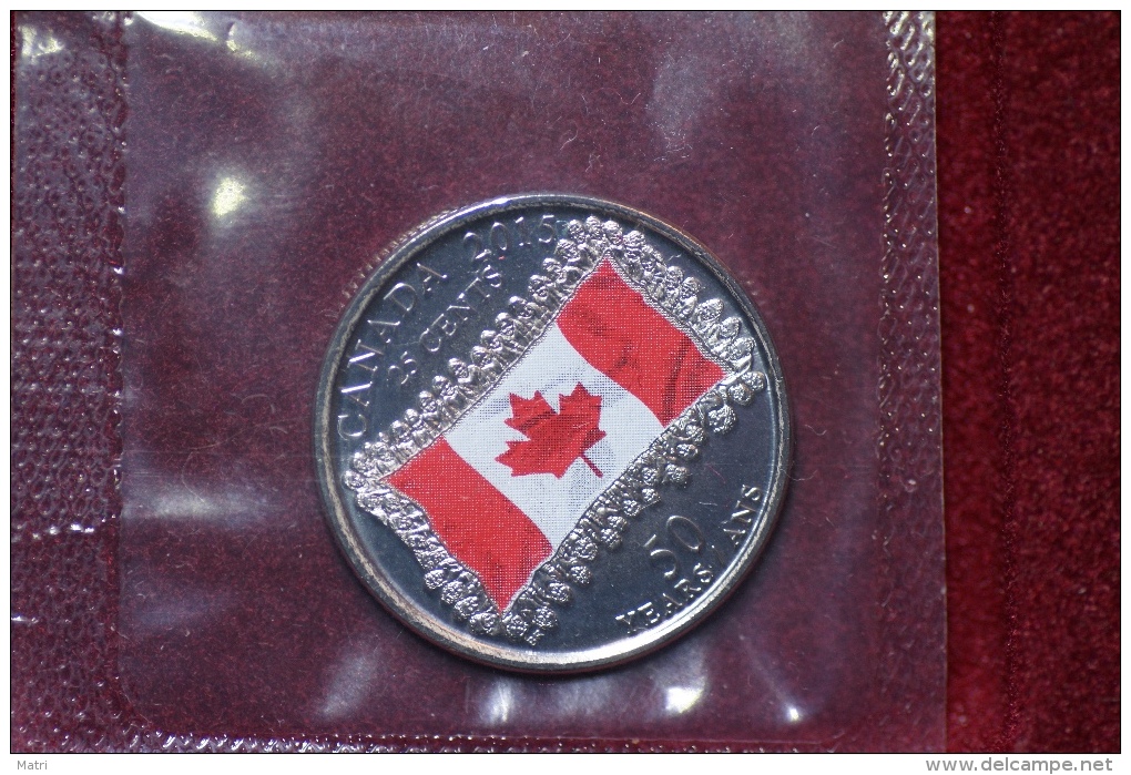 Canada 25 Cents 2015 Canada Flag  UNC - Canada