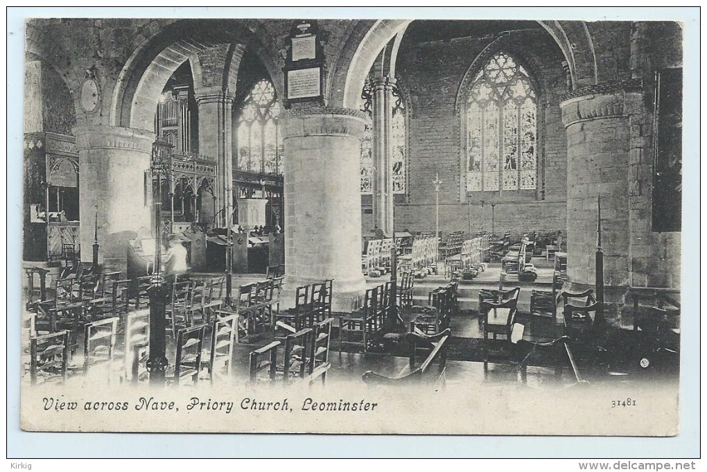 Leominster - View Across Nave, Priory Church - Herefordshire