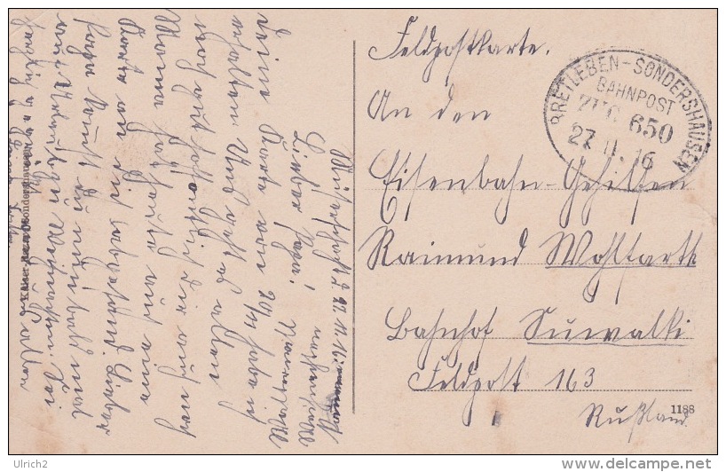 AK Sondershausen - Schloß Mit Hauptwache - Feldpost - Bahnpost Bretleben-Sondershausen - 1916 (21611) - Sondershausen