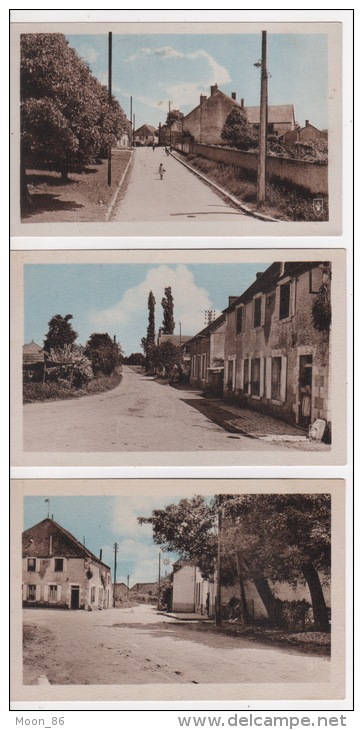 58 - 3 CPA - COURS PRES DE COSNE SUR LOIRE - RUE VILLIPREVERIN  RUE ST LOUP ET GRANDE RUE - Cosne Cours Sur Loire