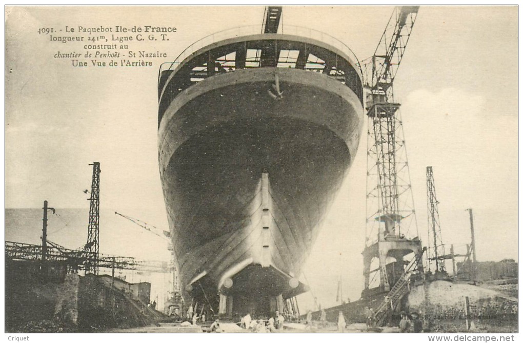 44 St Nazaire, Série De 10 Cartes à Suivre Du Lancement Du Paquebot Ile De France, éd Joubier 4083 à 4092 - Saint Nazaire