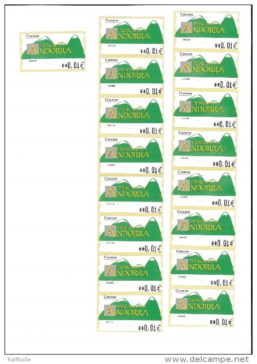 Andorra ATM Postfrisch, Neuf MNH - Unused Stamps