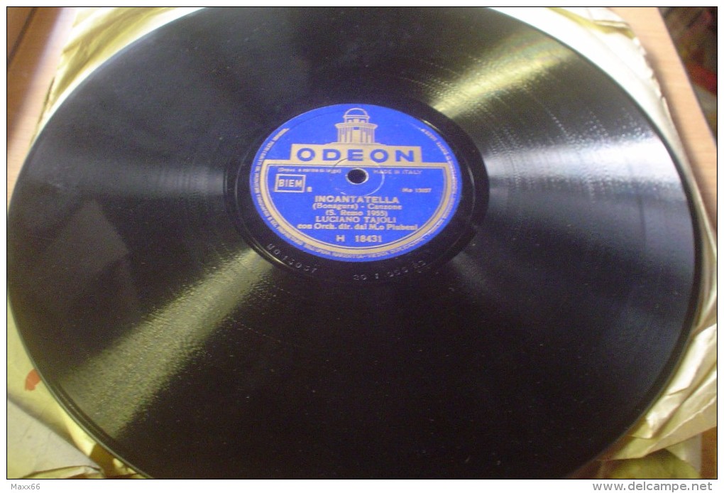 DISCO IN VINILE 78 Rpm GIRI - ODEON - Incantatella - Sanremo 1955 - LUCIANO TAJOLI - 78 G - Dischi Per Fonografi