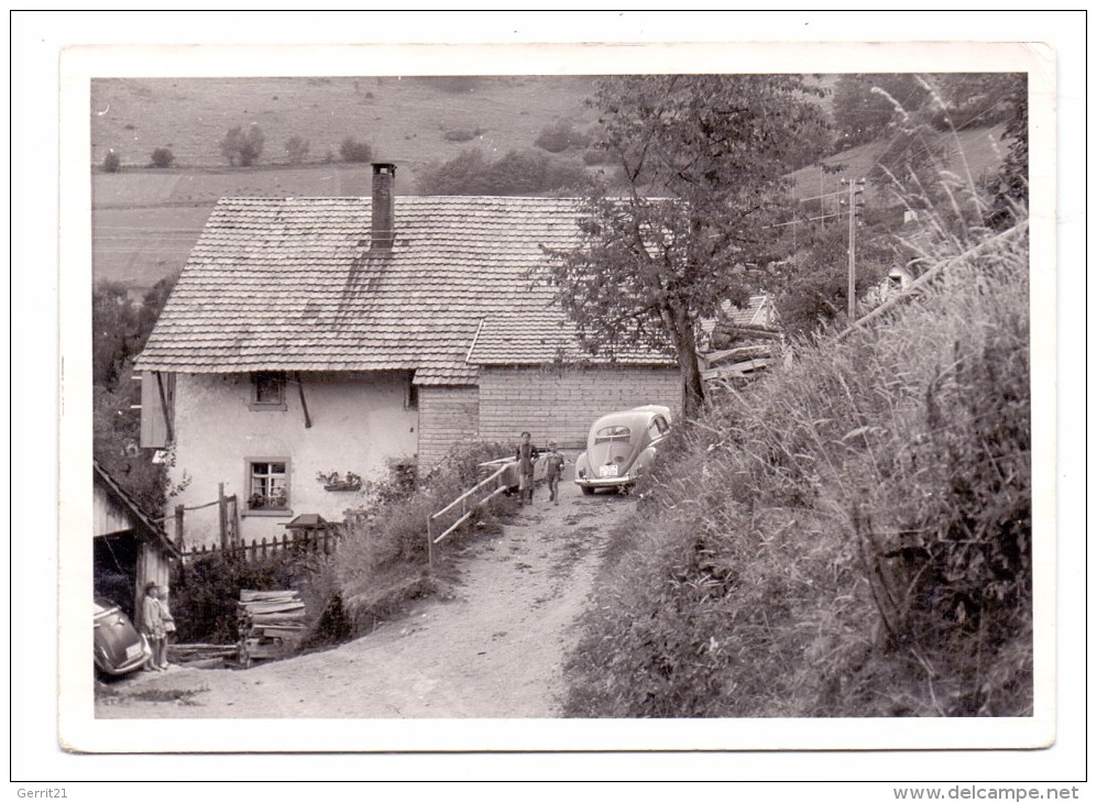 7869 SCHÖNAU, Photo-AK, VW-Käfer, BMW-ISETTA - Loerrach