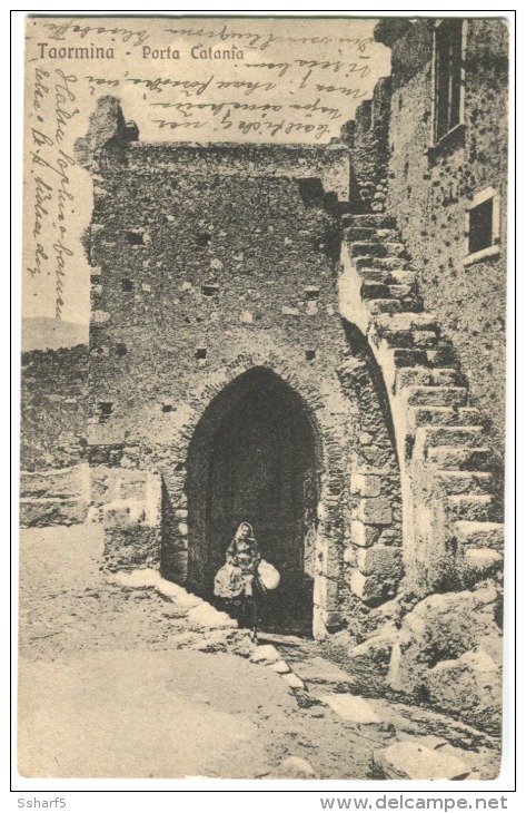 TAORMINA Porta Catania Andata 1925 - Messina