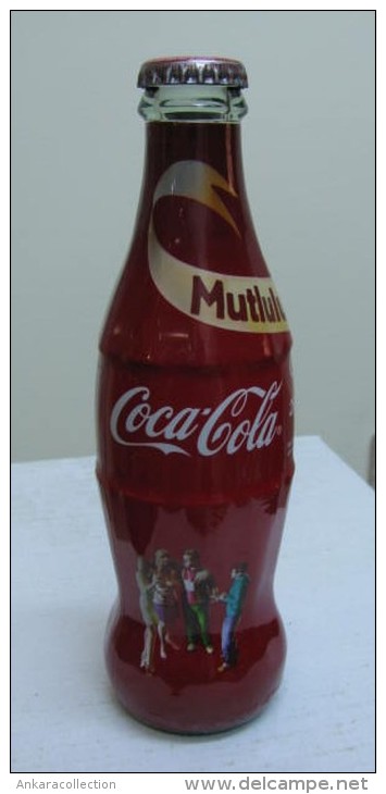 AC - COCA COLA - OPEN A CROWN TO HAPPINESS 2010 SHRINK WRAPPED EMPTY GLASS BOTTLE - Flaschen