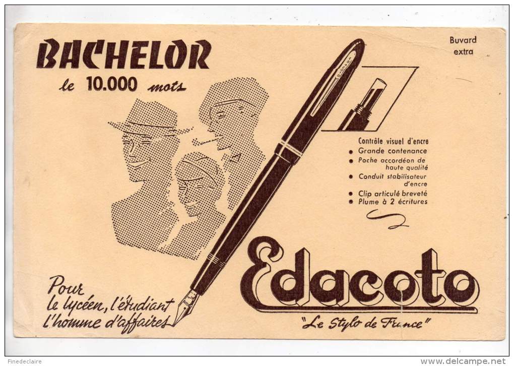 Buvard - Stylo Bachelor - Edacoto - B