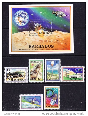 Barbados 1979 Space 6v + M/s ** Mnh (27189) - Barbados (1966-...)