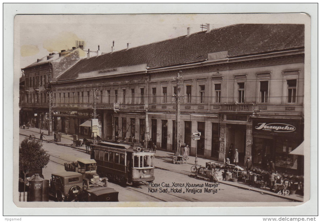 Serbia Serbije Novi Sad Ujvidek Hotel Tram Bahn Shop Old Car Post Card Postkarte Karte Carte Postale POSTCARD - Serbia