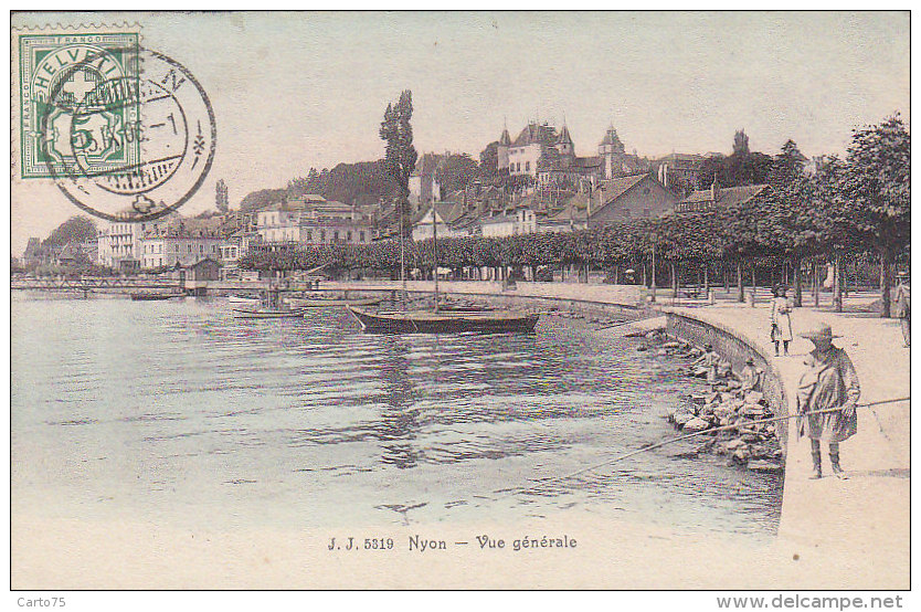 Suisse - Nyon - Vue Générale - Cachets 1906 - Nyon