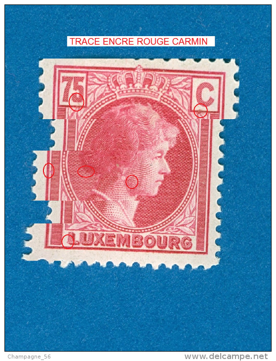 VARIÉTÉS 1926 / 28  N° 175 GRANDE DUCHESSE CHARLOTTE NEUF* GOMME DOS CHARNIÈRE - Abarten & Kuriositäten