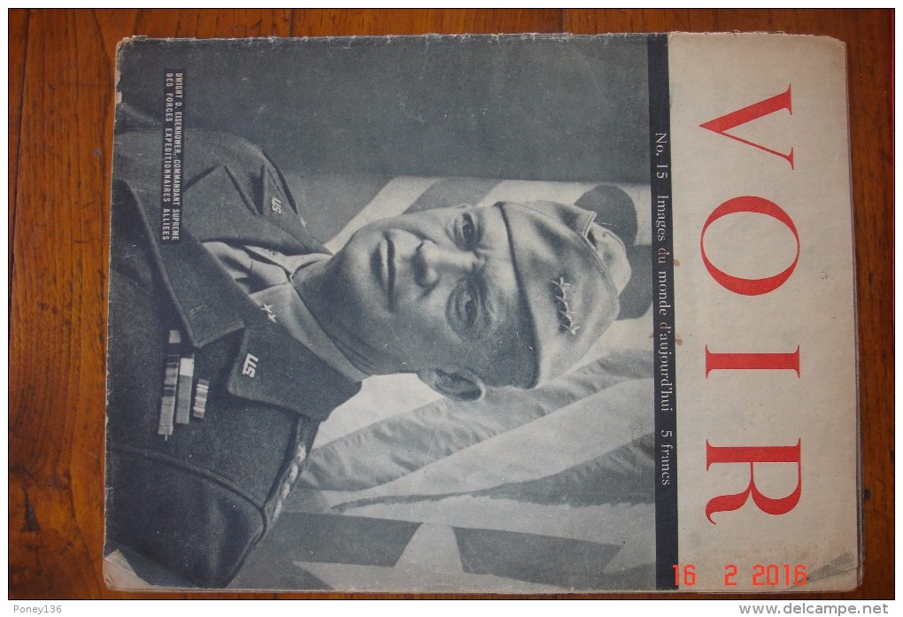 Revue "Voir".1944-1945.n°15.Images Du Monde D'aujourd'hui.26x35 Cms. - Oorlog 1939-45