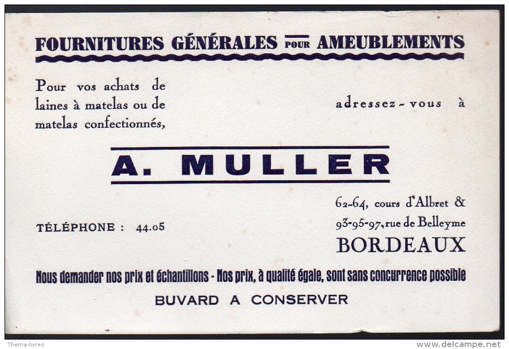 Buvard MULLER (meubles, Bordeaux)  (PPP2415) - M