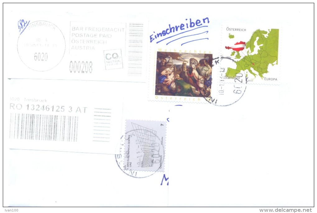 2013. Austria, The Letter By Registered Post To Moldova - Storia Postale