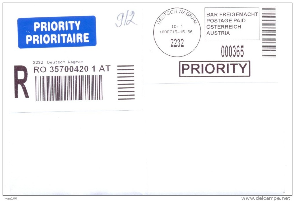 2015. Austria, The Letter By Registered Prioritairy Post To Moldova - Covers & Documents