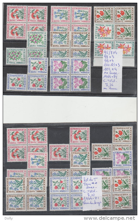 TIMBRE DE FRANCE TAXE NEUF ** LUXE  LOT 2 PLAQUETTES 1964-71 POUR UNE COTE TOTAL DE 15.35€ - 1960-.... Nuevos