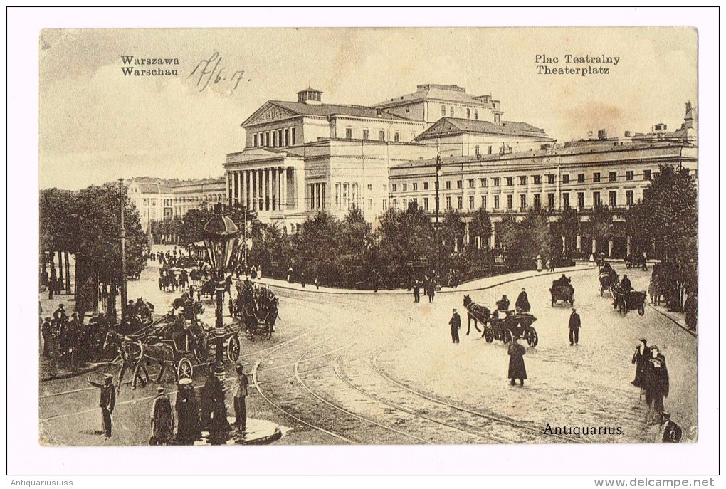 Warszawa - Warschau - Varsovie - 1917-Plac Teatralny - Theaterplatz -  Pologne - Poland - Pologne