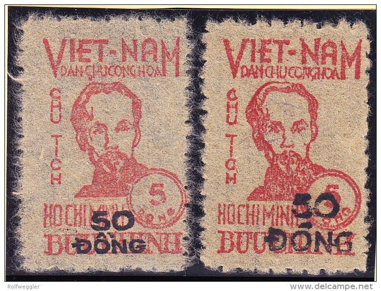 Vietnam - Nord 1956 Mi# 53* Je Grosser Und Kleiner Aufdruck * - Viêt-Nam