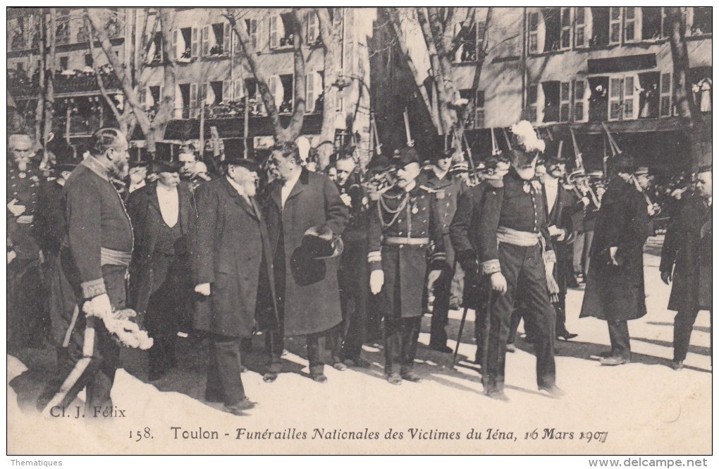 Thématiques 83 Var Toulon La Catastrophe Du Iéna 12 Mars 1907 Funérailles Nationales Des Victimes 16 Mars 1907 Fragile - Toulon