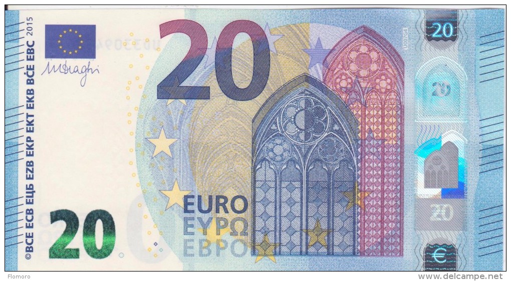 NOUVEAU BILLET DE 20€ FRANCE UD U007G4  CHARGE 01 UNC - 20 Euro