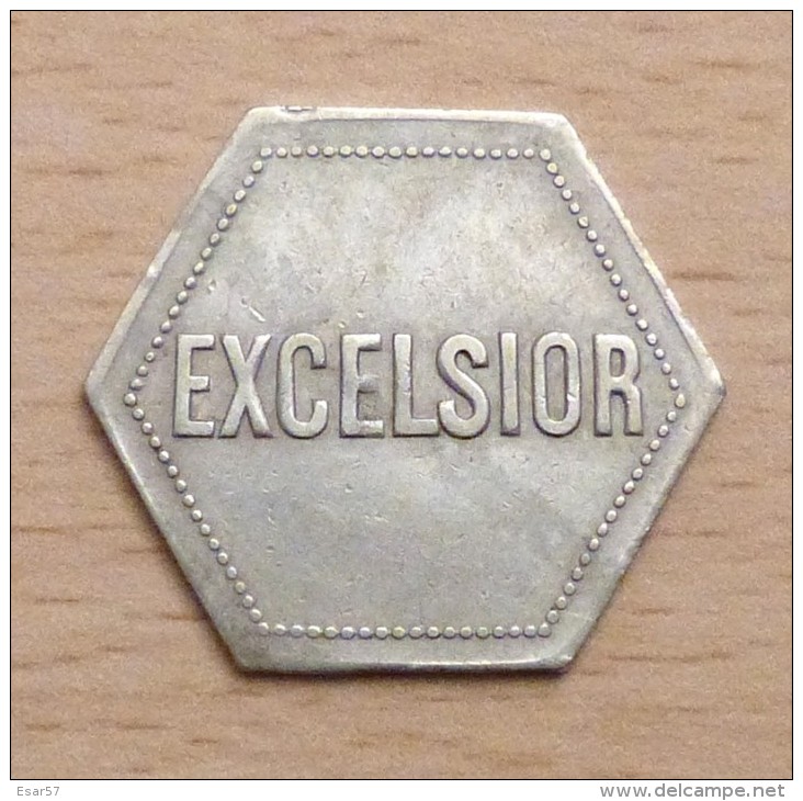 54 - NANCY - Brasserie Excelsior 20c En Maillechort - Monétaires / De Nécessité