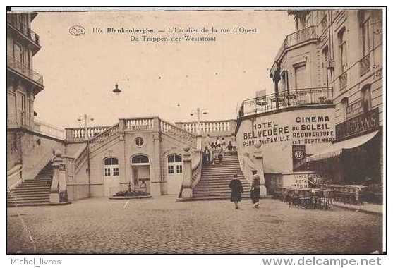 Blankenberghe - 116 - L'Escalier De La Rue D'Ouest - De Trappen Der Weststraat - Pas Circulé - Animée - Sépia - TBE - Blankenberge