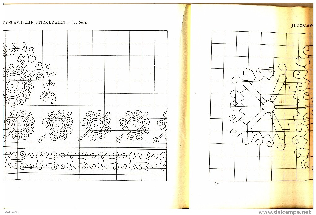 Jugoslawien  Stickerein D:M:C:      1. Serie - Stickarbeiten