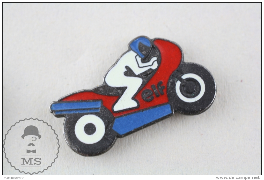 ELF Motorcicle Racing Oil Advertising Pin Badge  #PLS - Transportes