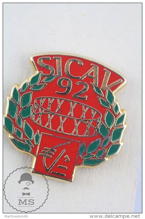 SICAV 92 Bank Savings Advertising Pin Badge  #PLS - Bancos