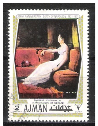 Ajman : Timbre Oblitéré De 1970 - Napoléon ( Joséphine De Beauharnais  ) - Napoleon