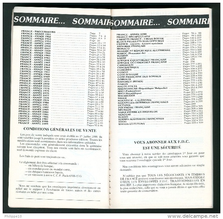 CATALOGUE FARCIGNY 1990 / 1991 - ENVELOPPES ET CARTES 1er JOUR - FRANCE / DOM-TOM / AFRIQUE FRANCOPHONE  (VOIR SOMMAIRE) - Frankreich