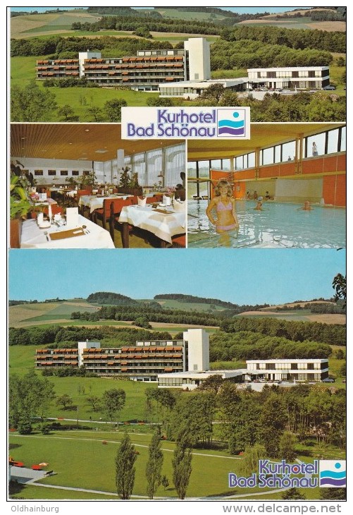 0698k: 2 Moderne AKs Kurhotel Bad Schönau, Gelaufen - Neunkirchen