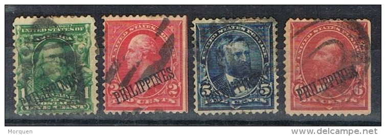 R 1063.  4 Sellos Varios FILIPINAS, Administracion Americana , Num 177-180-181 Y 189 º - Philippines