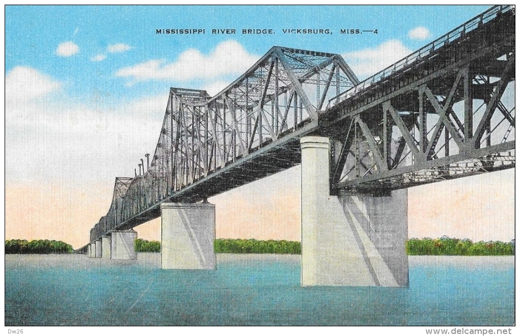Mississipi River Bridge - Vicksburg, Miss - Rail And Traffic Bridge - Altri & Non Classificati