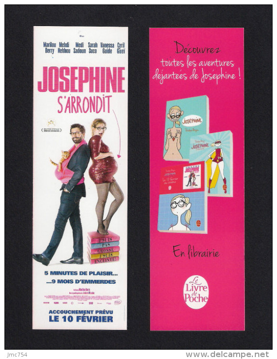 Marque Page.  Cinéma.  Film "Joséphine S'arrondit"    Le Livre De Poche.    Bookmark. - Marcapáginas