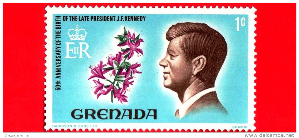 Nuovo - MNH - GRENADA - 1968 - 50° Anniversario Della Nascita Di John F. Kennedy - 1 - Grenada (...-1974)