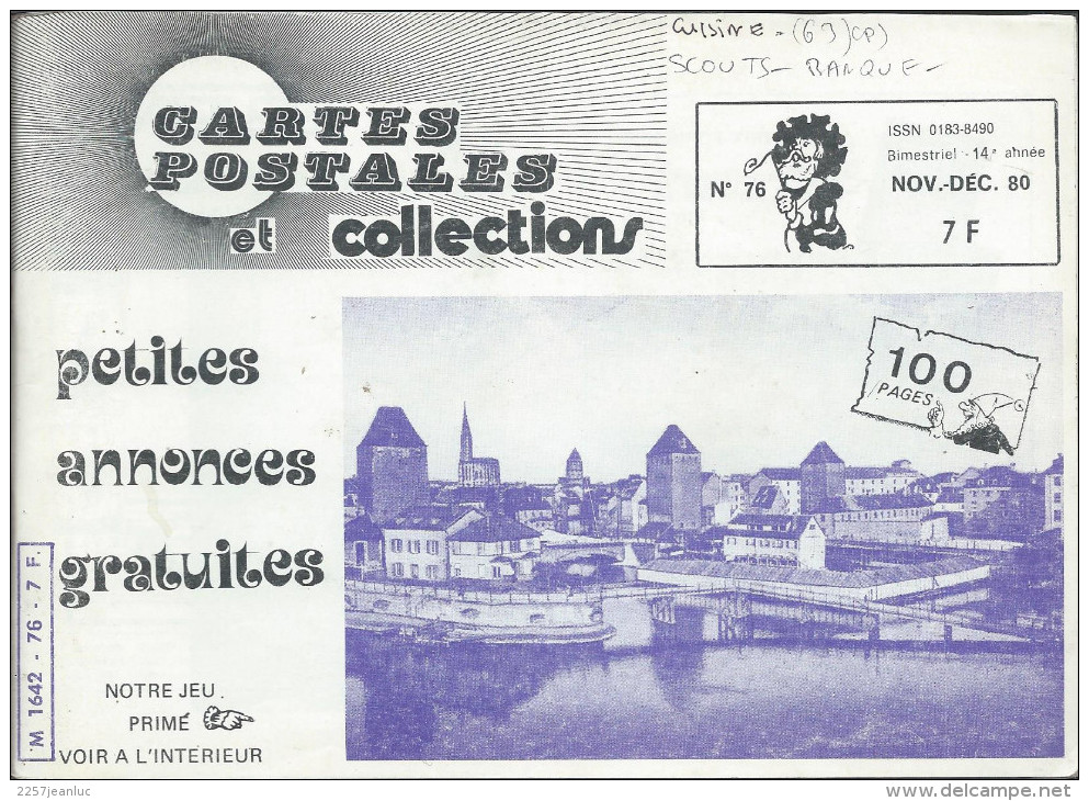 Revue  Carte Postale Et Collection  N:76  De 1980 - Français