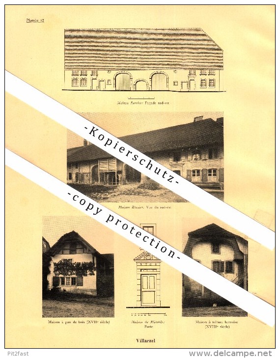 Photographien / Ansichten , 1933 , Villarzel , Broye-Vully , Prospekt , Architektur , Fotos !!! - Villarzel