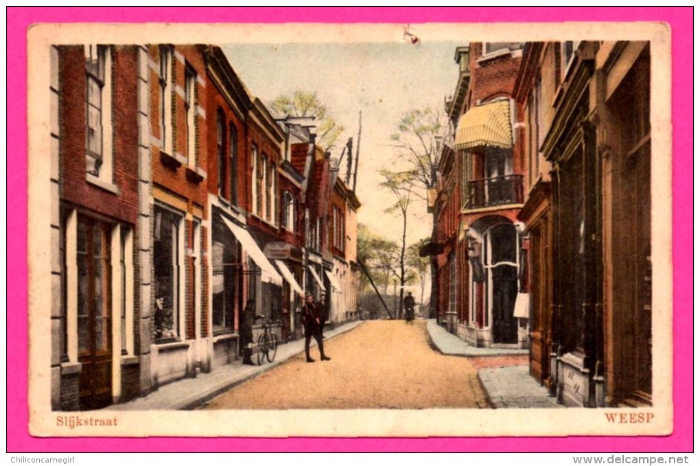 Weesp - Slijkstraat - Animée - J.H. VORSELMAN - E. & B. - Colorisée - Weesp