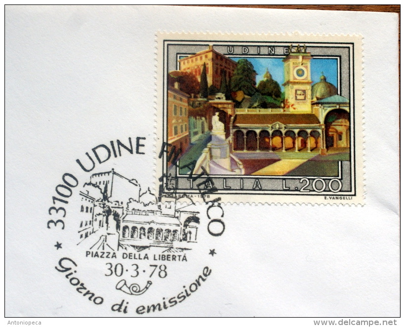 ITALIA 1978- UDINE  FDC VIAGGIATA PER SAN MARINO - FDC