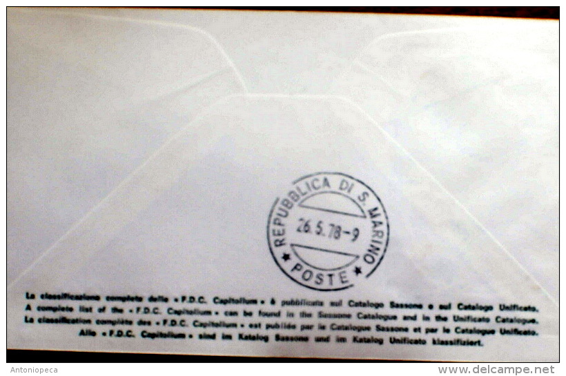 ITALIA 1978-VITTORINO DA FELTRE    FDC VIAGGIATA PER SAN MARINO - FDC