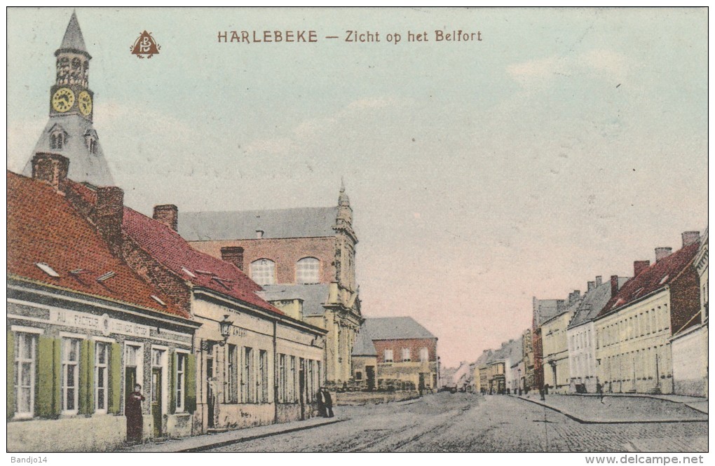 Harlebeke  - Zicht Op Het Belfort   - Scan Recto-verso - Harelbeke