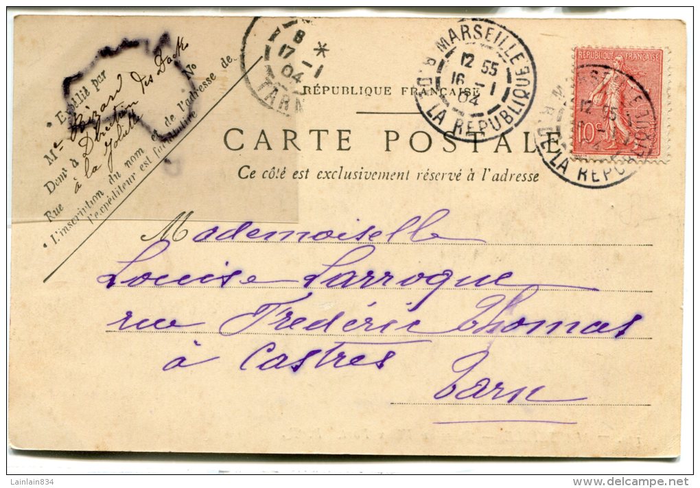- 150 - MARSEILLE - Passe Du  Vieux Port, Peu Courante, Bateaux, Précurseur, écrite, 1904, Cachets, TBE, Scans. - Old Port, Saint Victor, Le Panier