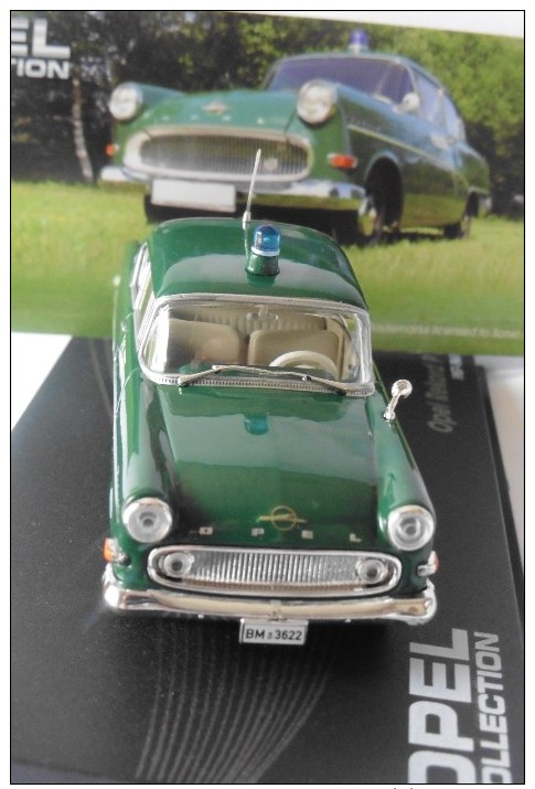 OPEL REKORD PI POLIZEI 1957 1960 IXO ALTAYA 1/43 GRUN GREEN VERT VERDE POLICE - Andere & Zonder Classificatie