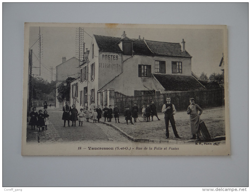 VAUCRESSON - Rue De La Folie Et Postes - PTT Animée - Vaucresson