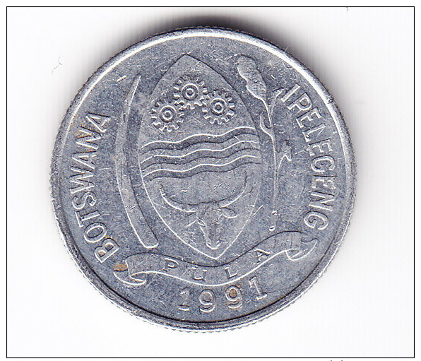 1991 Botswana 1 Thebe Coin - Botswana