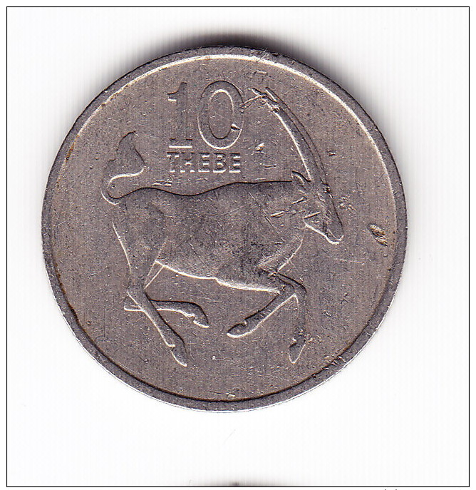 1989 Botswana 10 Thebe  Coin - Botswana