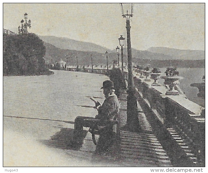 (RECTO / VERSO) MONTE CARLO EN 1906 - TERRASSE DU CASINO AVEC PERSONNAGE - BEAU CACHET ALGER MARENGO - CPA - Les Terrasses