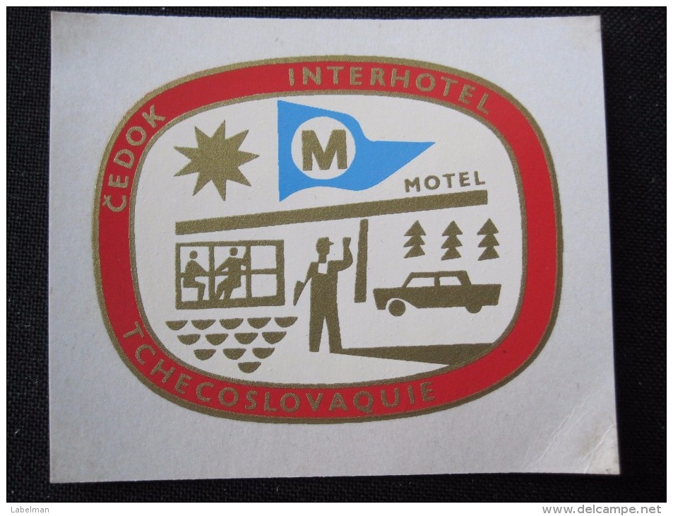 HOTEL INTERHOTEL CEDOK BRATISLAVA CSSR CSR CZECH REPUBLIC CZECHOSLOVAKIA LUGGAGE LABEL ETIQUETTE AUFKLEBER DECAL STICKER - Hotel Labels