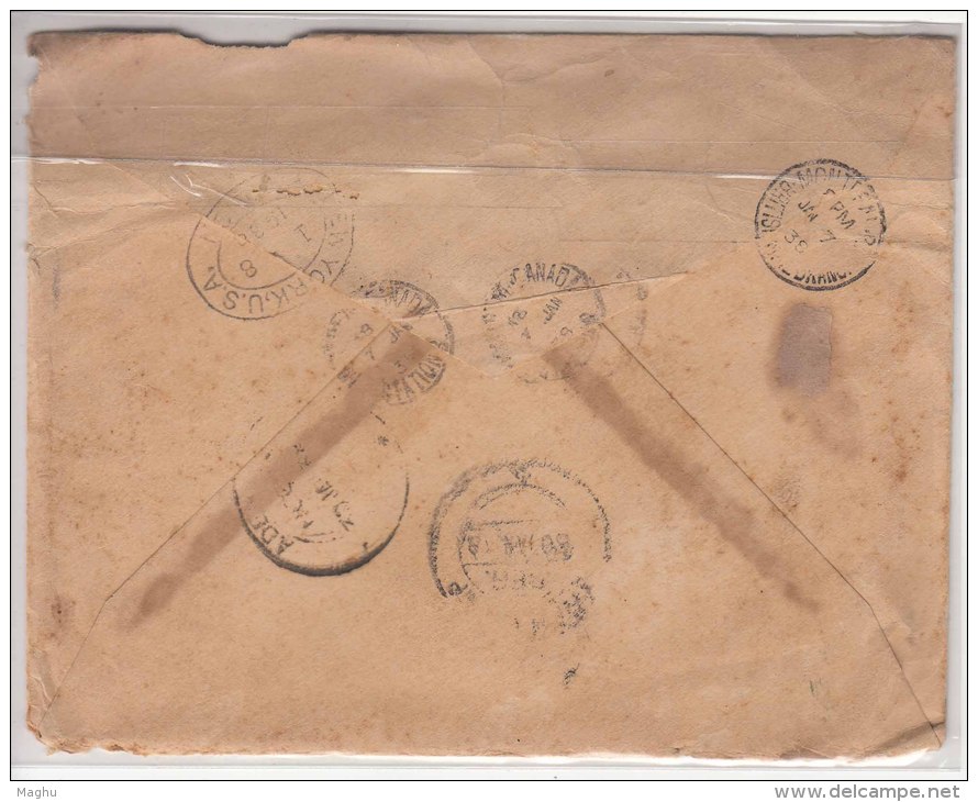 Registered Cover Canada To Aden Camp Cover Used 1938, Horse  Animal - Altri & Non Classificati